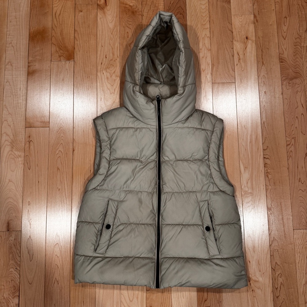 Tan hooded vest